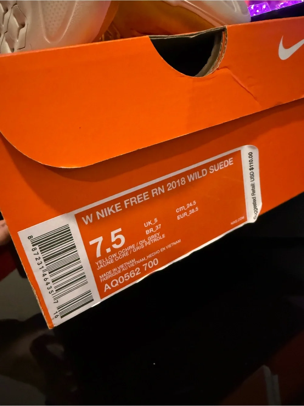 Nike Women’s Yellow Leopard-Print Free RN Sneakers